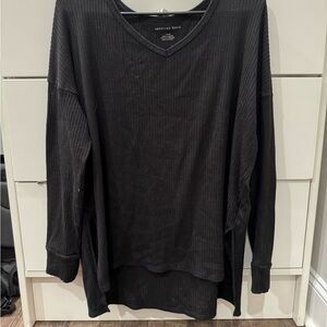 American Eagle Outfitters Black V-Neck Sweater